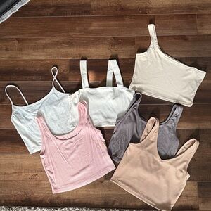 SHEIN- Set of 6  Crop Tops in Neutral Tones